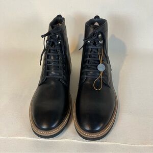 Frank Wright New Black Leather‎ Men's Boots